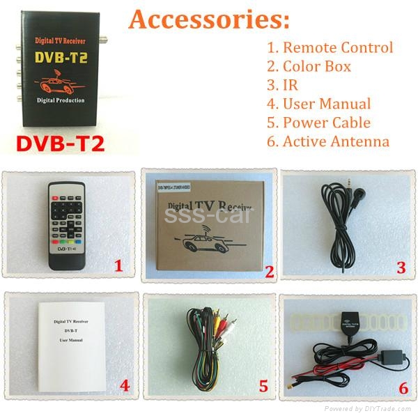 New Designed car dvb-t2 digital tv tuner receiver 3