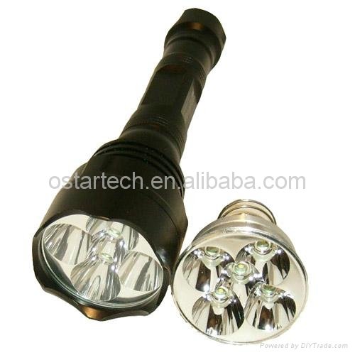 Best price 1200lumen TR-1200 5*CREE Q5 rechargeable led flashlight 3