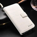 White Crocodile PU Leather Folio Wallet Case for iphone5