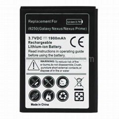 1900mAh Lithium battery for Samung Galaxy Nexus i9250 