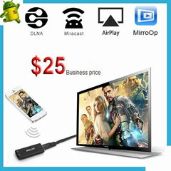 DLNA Miracast MirrorOp I push I media share wifi display dongle