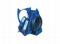 Hydraulic sector blind flange valve