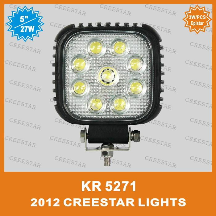 5" 27W 9-30V off-road led work lights For mining boat