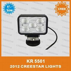 50W 5" RECTANGLE CREE LED Work Light For Off-road Truck with EMC