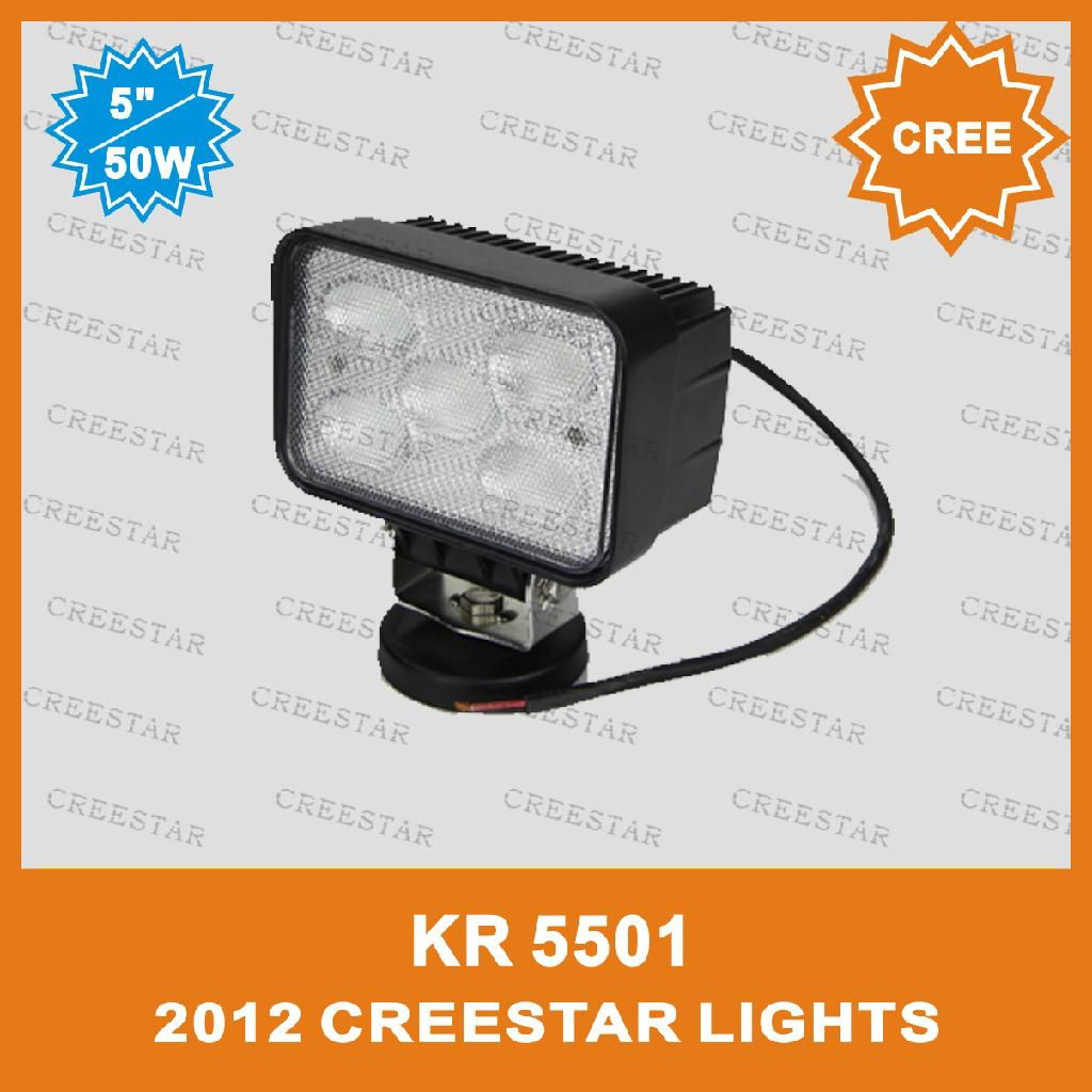 50W 5" RECTANGLE CREE LED Work Light For Off-road Truck with EMC  2
