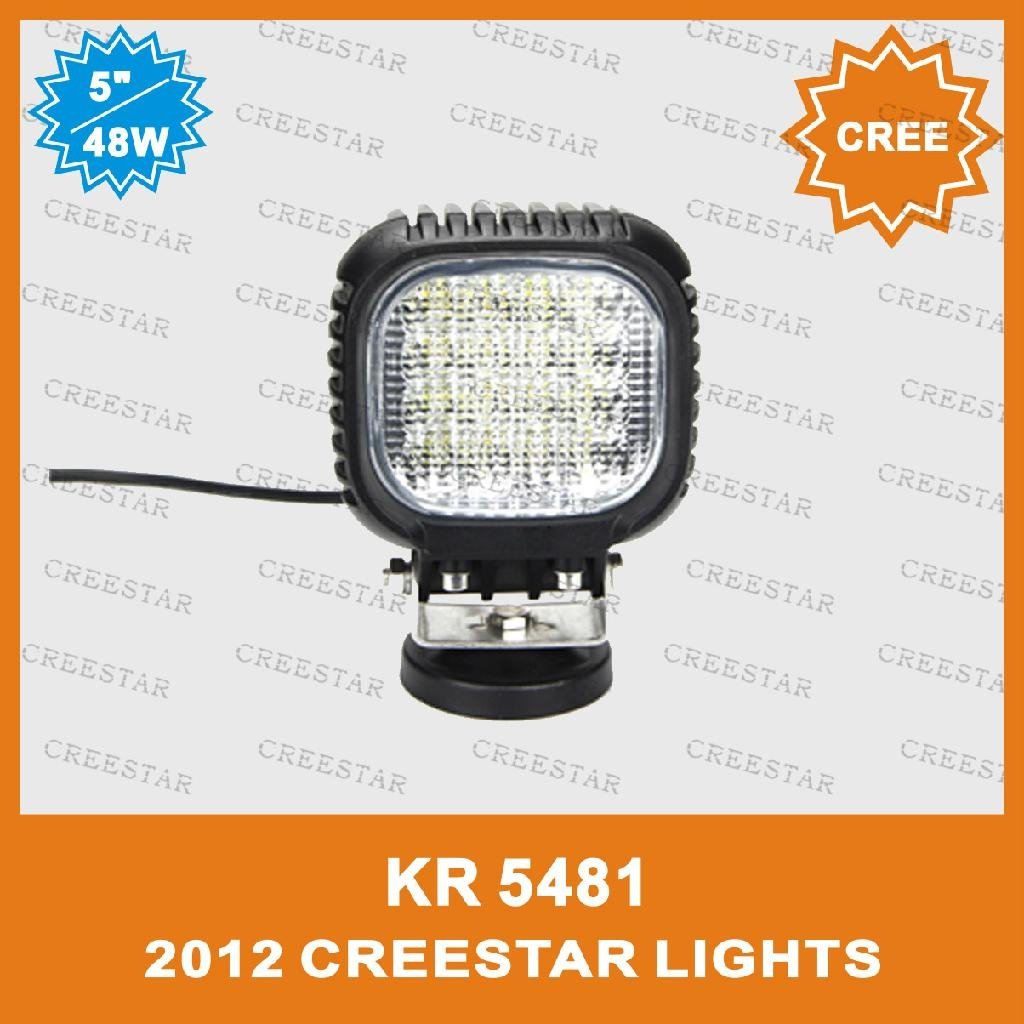 48W 5" CREE LED Work Light For Jeep SUV ATV Off-road Truck 2