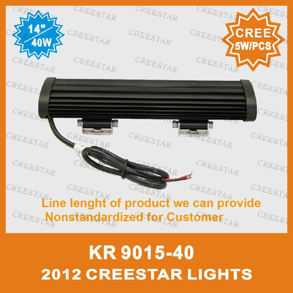 Single Row 14" 40W Aluminum Panel CREE SPOT Beam Led Light Bar 2