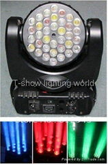 1pcs free shipping to usa 36 3w rgbw beam moving head light