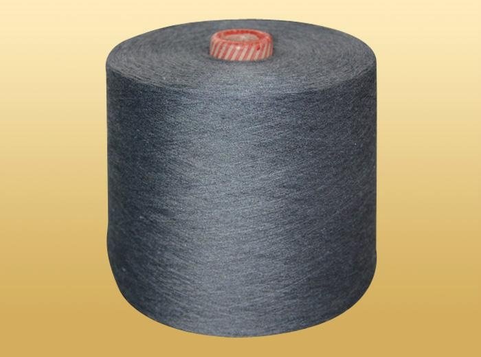 polyester melange yarn heather grey