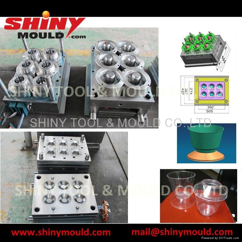 6 Cavity Ice Cream Container Mould