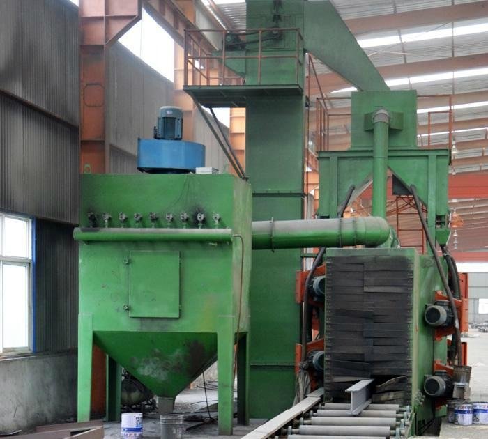 H section steel shot blasting cleaning machine    2