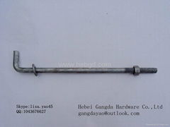 HDG anchor bolt with nut and washer