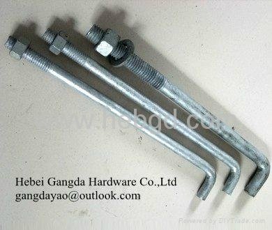 HDG anchor bolt with nut and washer 2
