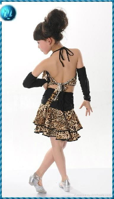  2013 Leopard Latin dance costumes for Girls  2