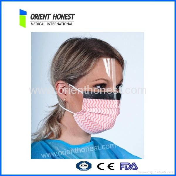 Disposable non woven fluid shield mask