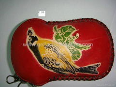 Leather handmade coin purse