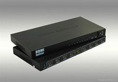 3D 1x8 HDMI Splitter Amplifier with1080p 