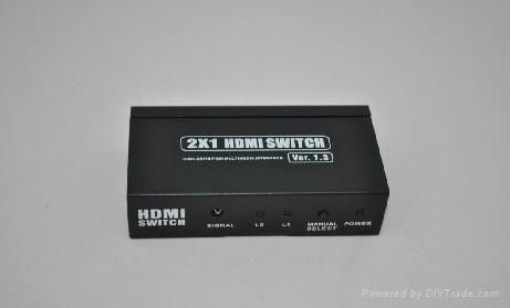 XIYA supply 2x1 HDMI Switcher 3D&1080p support HDMI 1.3v