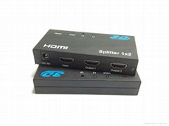 3D HDMI Audio&Video Amplifier Distributor 1 x 2 