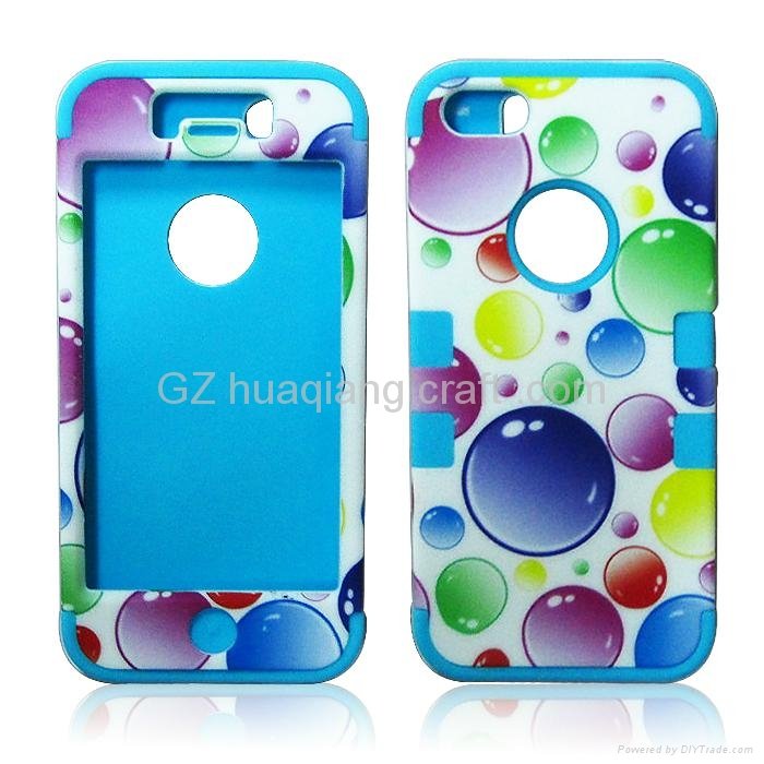 hot selling high quality TPU+PC 3 in 1 phone case for iphone4/5
