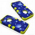 hot selling high quality TPU+PC 3 in 1 phone case for iphone4/5 4