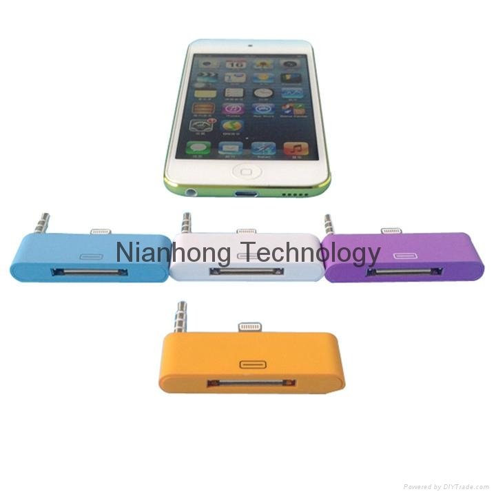 Audio Adapter 30pin to 8pin for iPhone5 4