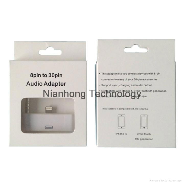 Audio Adapter 30pin to 8pin for iPhone5 5