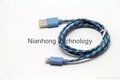 Woven and Fabric USB Cable for iPhone and Samsung 2