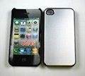 Supply metal pc mobile phone case with scrub veins for iphone4g/4gs 3
