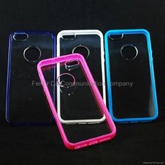 Supply TPU+PC(glaze) frame case for iphone5