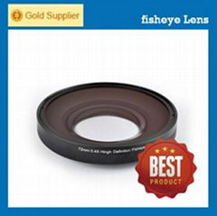 Hot ultra fisheye lens 72mm 0.4X for camcorder 