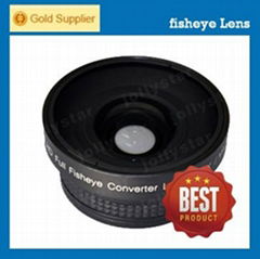 High-definition 37mm 0.43x fisheye lens for camcorder 