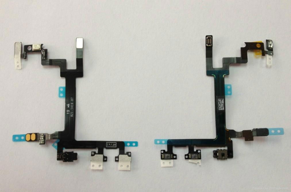 Power Button Volume and Silent Switch Keypad Flex Cable For iPhone 5