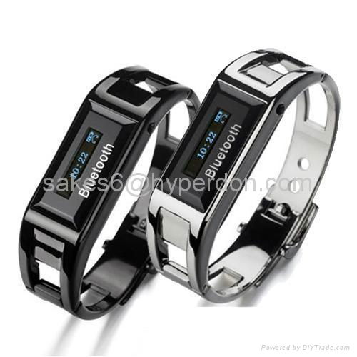 Bluetooth Bracelet Wristband Vibrating Alert Watch OLED Caller ID For Universal(