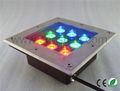 AC12V Waterproof 9W RGB led underground lights 1