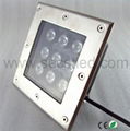 AC12V Waterproof 9W RGB led underground lights 5