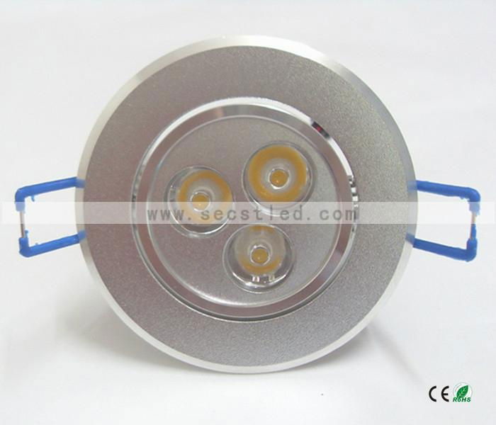 CE RoHS approved AC85-265V 300LM 3W Led ceiling lights with 3 years warranty 3