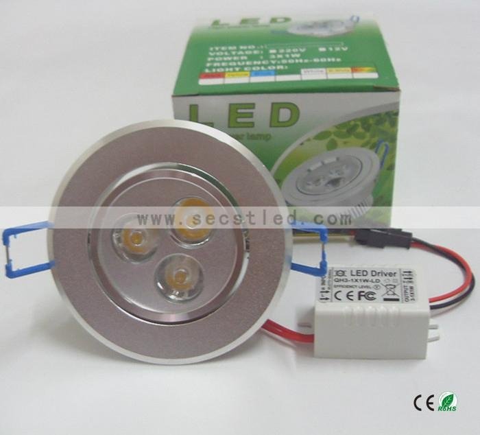 CE RoHS approved AC85-265V 300LM 3W Led ceiling lights with 3 years warranty 4