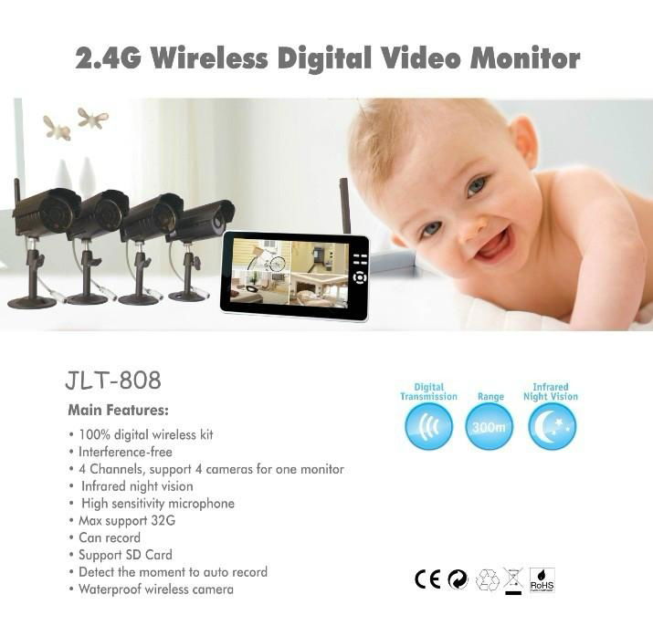 2.4G  Wireless Digital Video Monitor   Support Android iPhone Mac PC 