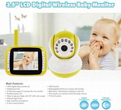 2.4GHZ Wireless Digital 3.5'' color video baby Monitor KIT