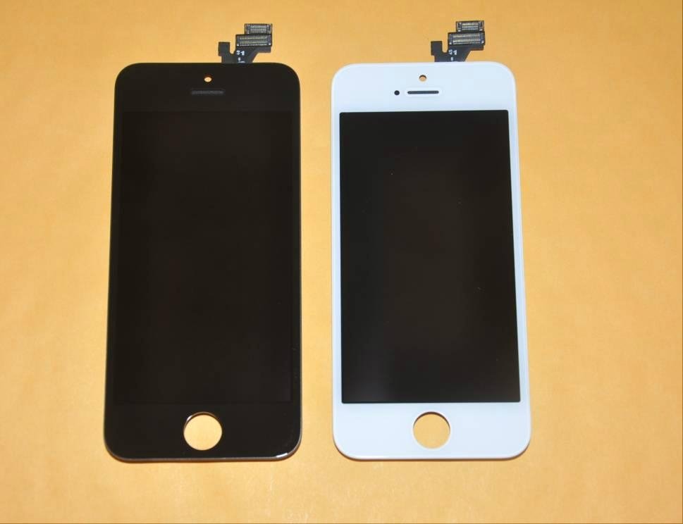 For iPhone 5 LCD display digitizer assembly replacement black and white