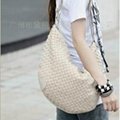 Beige PU bag new style women handbag