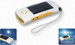 Solar torch with radio and charger