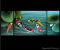 Abstract Animal Oil Paintings on Canvas - Koi Carp 2