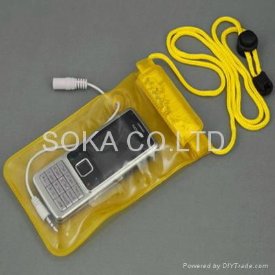 cheap waterproof Clear PVC phone bag from china 3