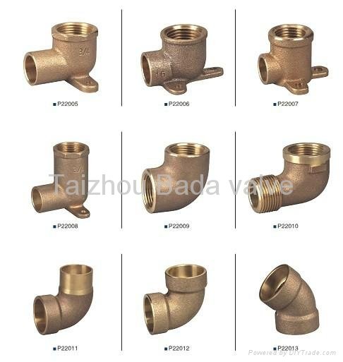Bronze casting Elbow,Bronze Tube Fittings P22005-P22013