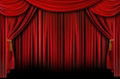 Velvet stage curtain