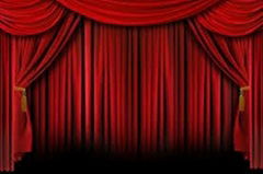 Velvet stage curtain