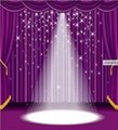 Velvet stage curtains