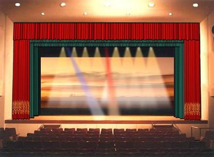 Velvet theater curtains